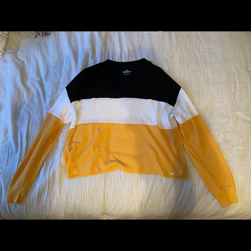 S Hollister Colorblock Waffle Shirt